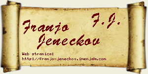 Franjo Jeneckov vizit kartica